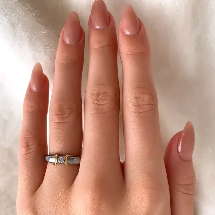 Dark Harmony Ring aus schwarzes rhodiniertes Silber mit vergoldetem Sterlingsilber