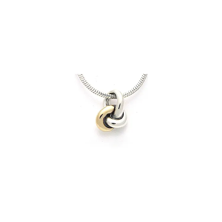 Anhänger aus oxidiertem Sterlingsilber und 8 Karat Gold