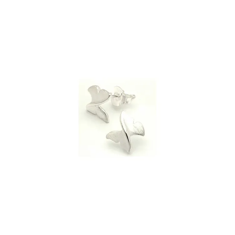 Großen Schmetterlinge Ohrstecker in Silber