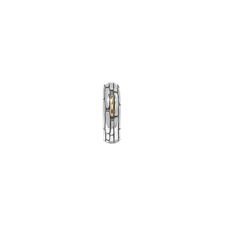 Ring aus oxidiertem Sterlingsilber mit 8 Karat Gold
