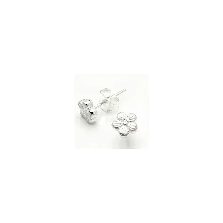 Blumenohrringe in Silber