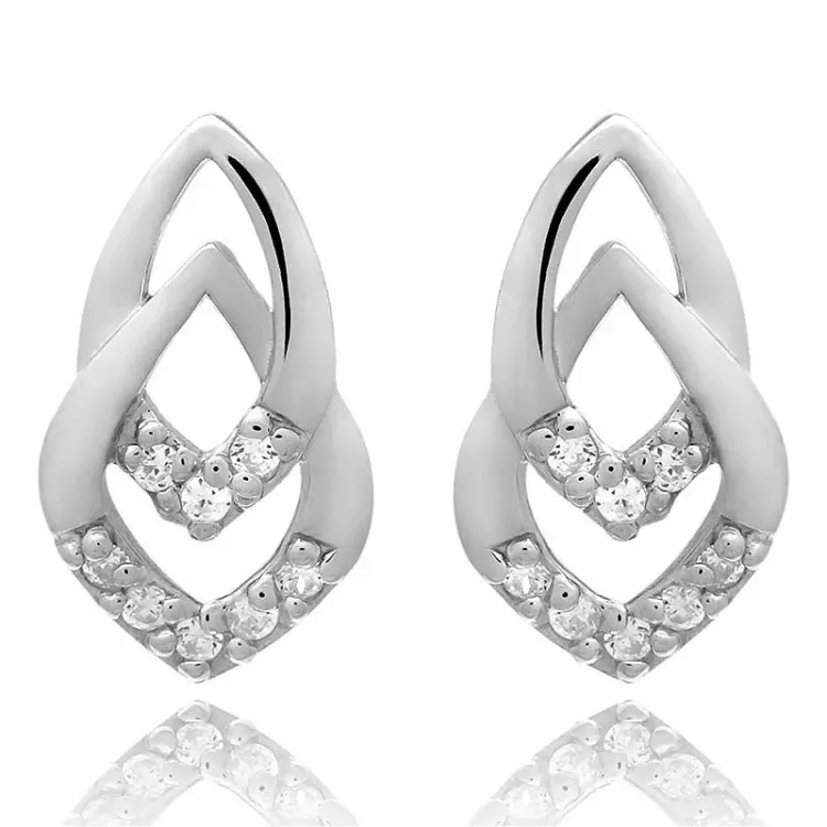 Zirkon Ohrringe in Silber