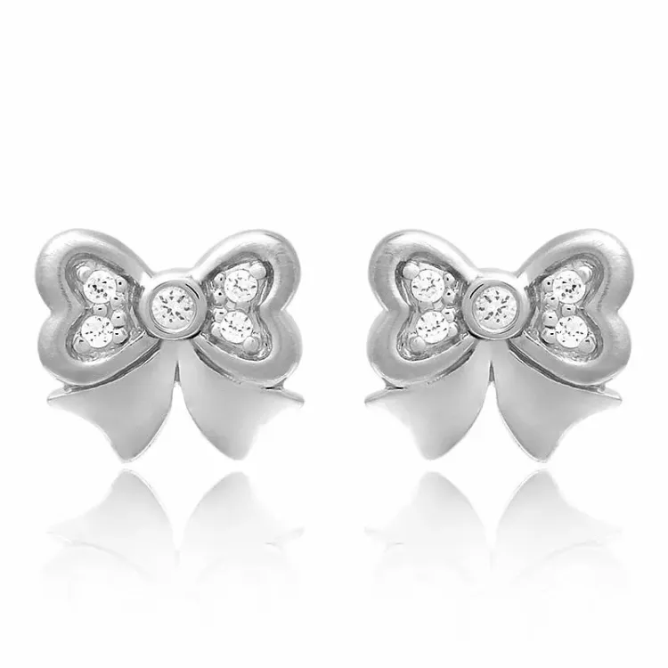 Schleife Ohrringe in Silber