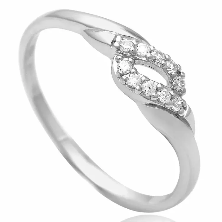eng Zirkon Ring aus Silber