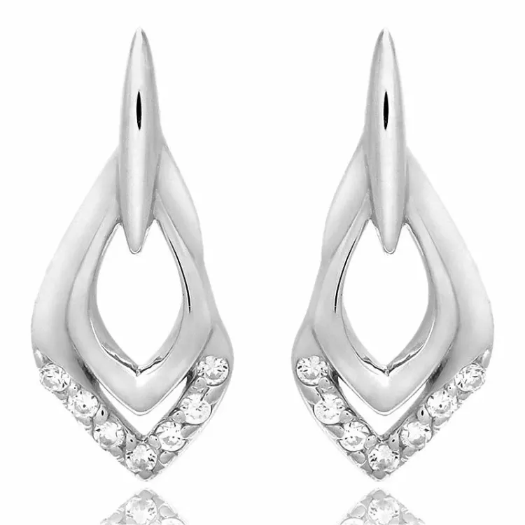 Zirkon Ohrringe in Silber