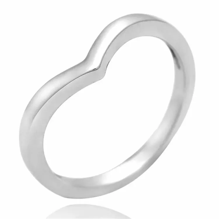 Einfacher v ring aus silber