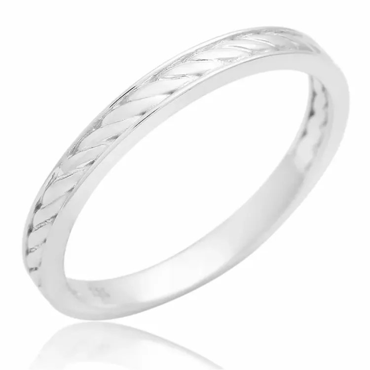 Bezaubernd strukturierter ring aus silber