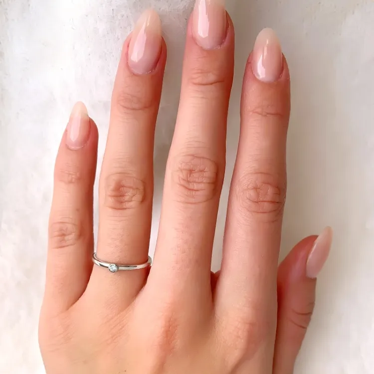 Elegant zirkon ring aus silber