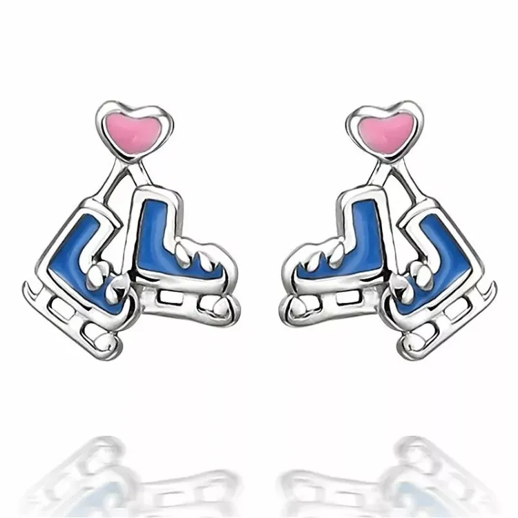 Schlittschuhe Ohrringe in Silber - Little Ones