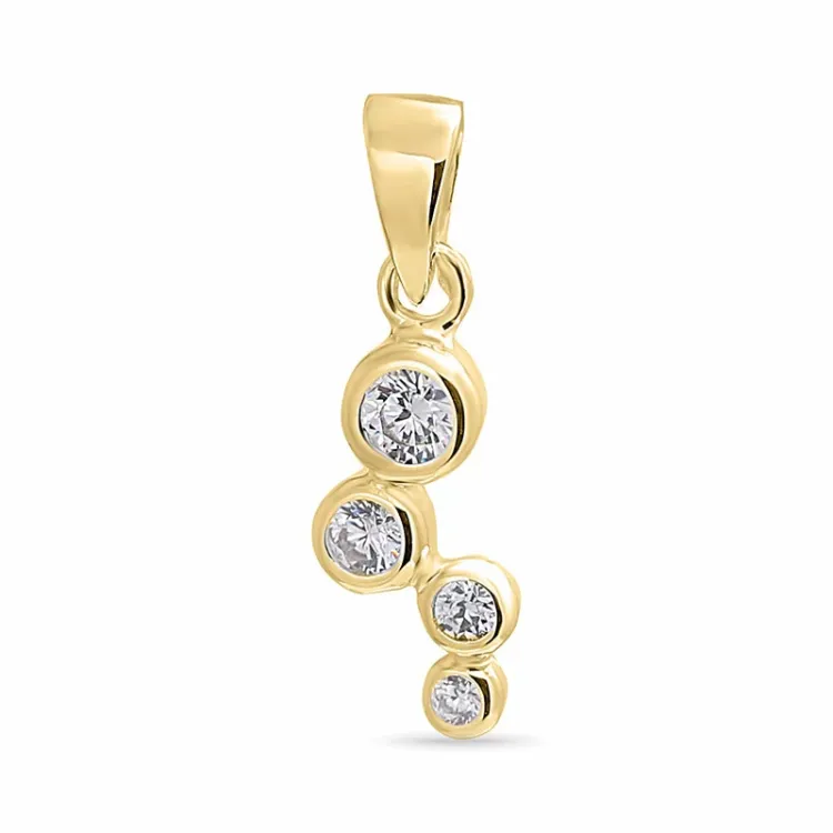 Zirkon Anhänger aus vergoldetem Sterlingsilber - Bubbly Sparkle