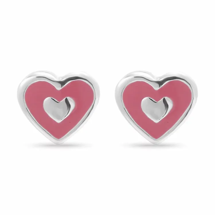 Herz Ohrstecker in Silber - Little Ones