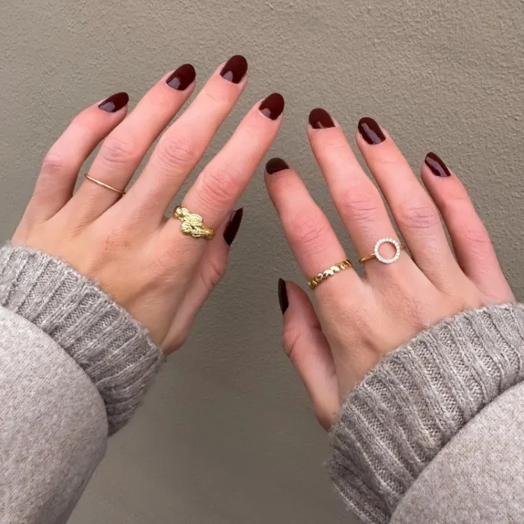 runder Ring aus vergoldetem Sterlingsilber