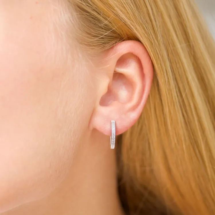 Zirkon Kreole in Silber