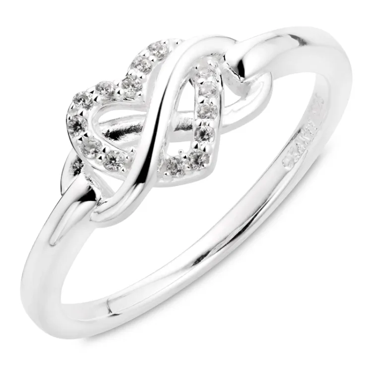 infinity Zirkon Ring aus Silber