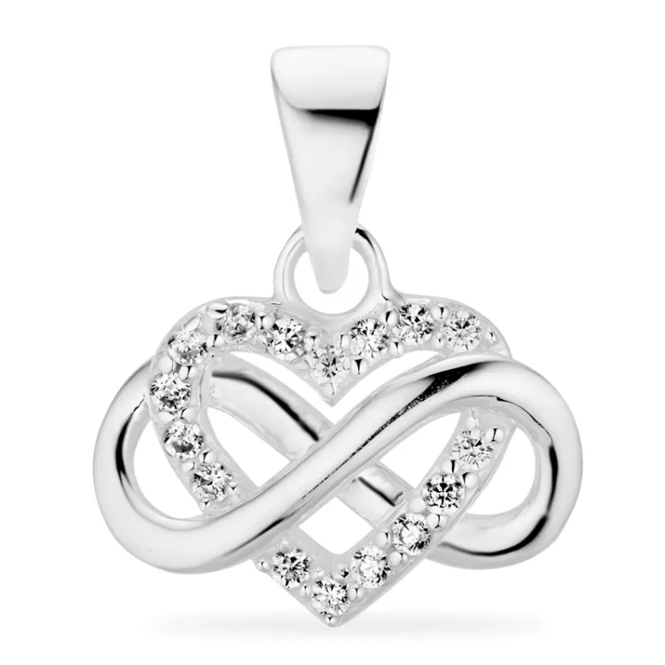 infinity Zirkon Anhänger aus Silber