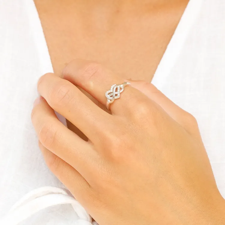 infinity Zirkon Ring aus Silber