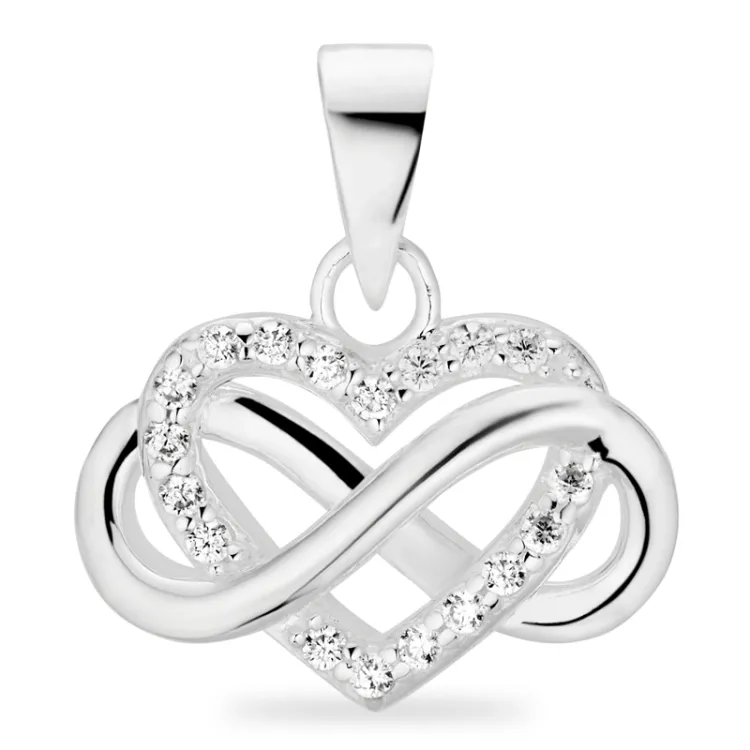 infinity Zirkon Anhänger aus Silber