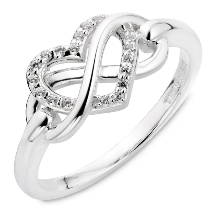 infinity Zirkon Ring aus Silber