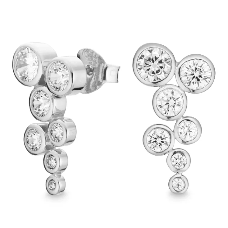 Zirkon Ohrringe in Silber - Bubbly Sparkle