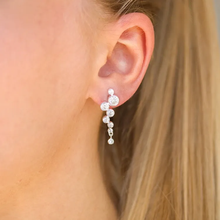 Zirkon Ohrringe in Silber - Bubbly Sparkle