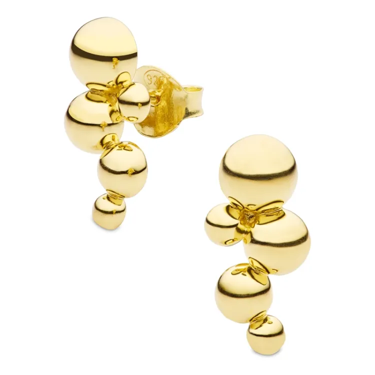 Kugel Ohrringe in vergoldetem Sterlingsilber - Bubbly Pure
