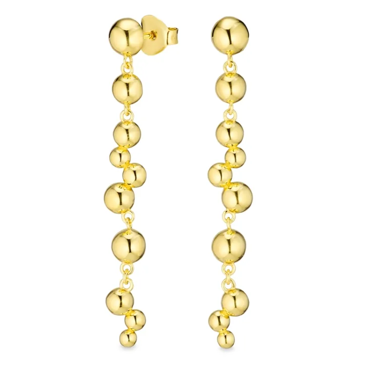 lange Ohrringe in vergoldetem Silber - Bubbly Pure