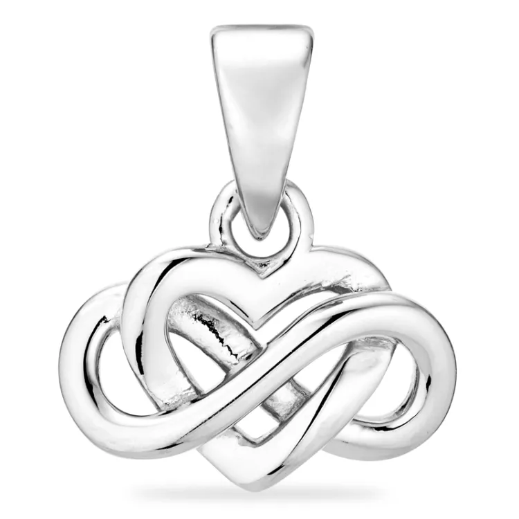 Herz infinity Anhänger aus vergoldetem Sterlingsilber - Amoré