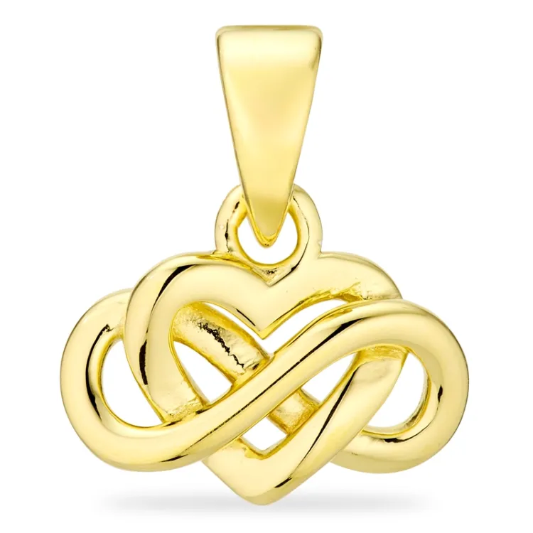 Herz infinity Anhänger aus vergoldetem Sterlingsilber - Amoré