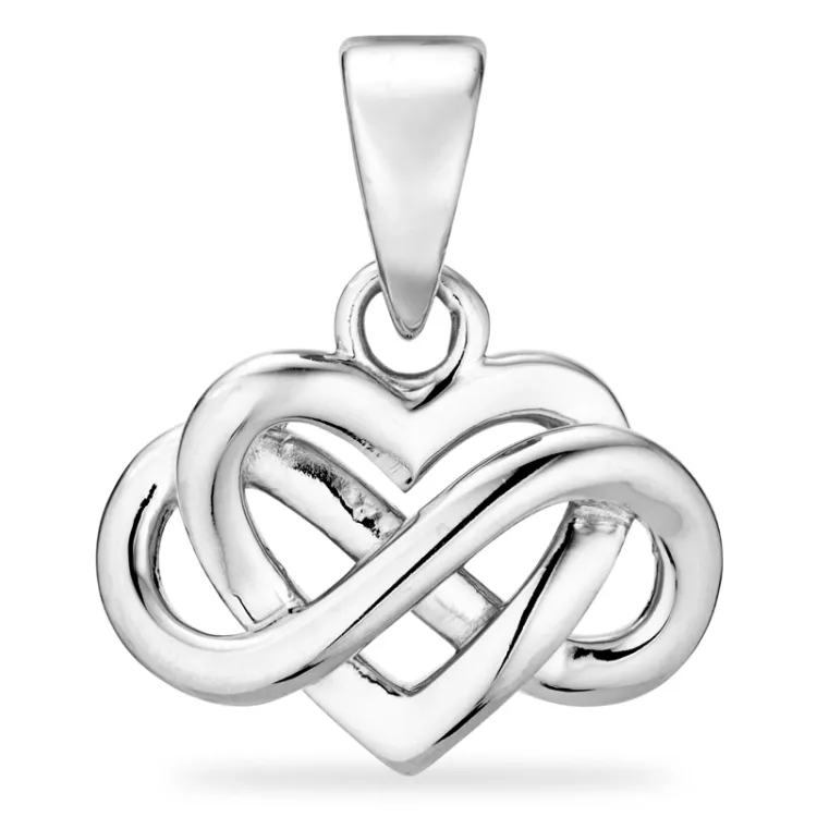Herz infinity Anhänger aus Silber - Amoré