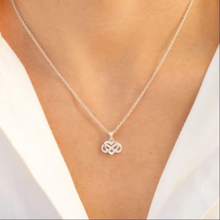 Herz infinity Anhänger aus Silber - Amoré