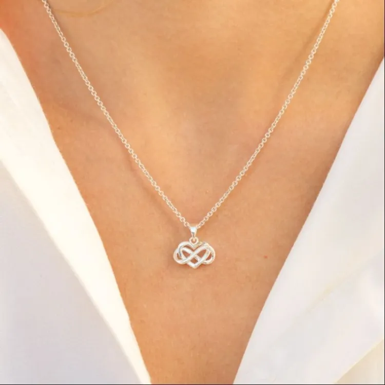 Herz infinity Anhänger aus Silber - Amoré