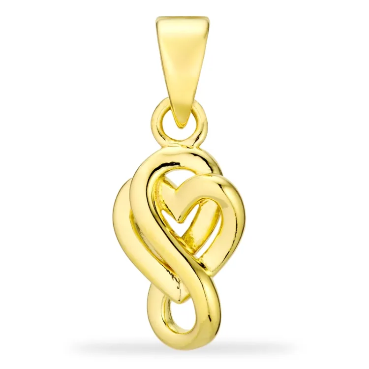 Herz infinity Anhänger aus vergoldetem Sterlingsilber - Amoré