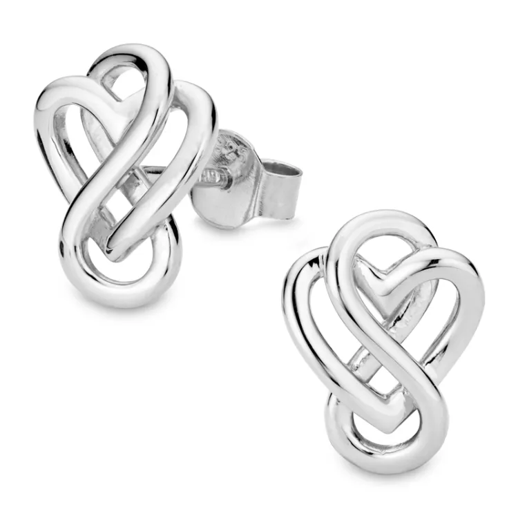 Herz infinity Ohrringe in Silber - Amoré