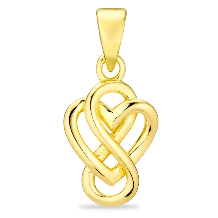 Herz infinity Anhänger aus vergoldetem Sterlingsilber - Amoré