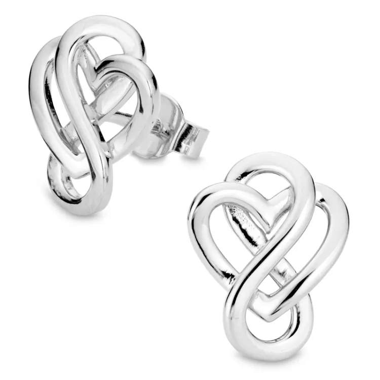 Herz infinity Ohrringe in Silber - Amoré