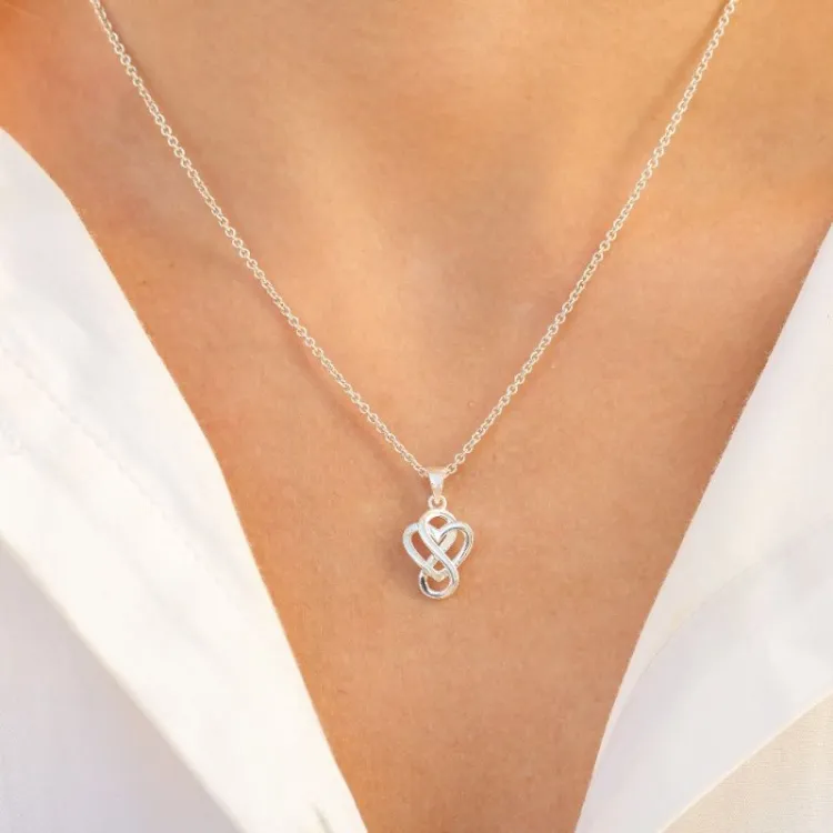 Herz infinity Anhänger aus Silber - Amoré