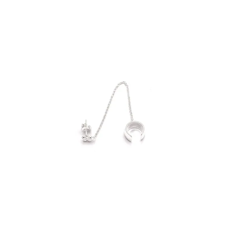 Blumen ohrring in silber