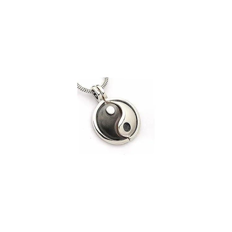 Yin Yang Anhänger aus oxidiertem Sterlingsilber