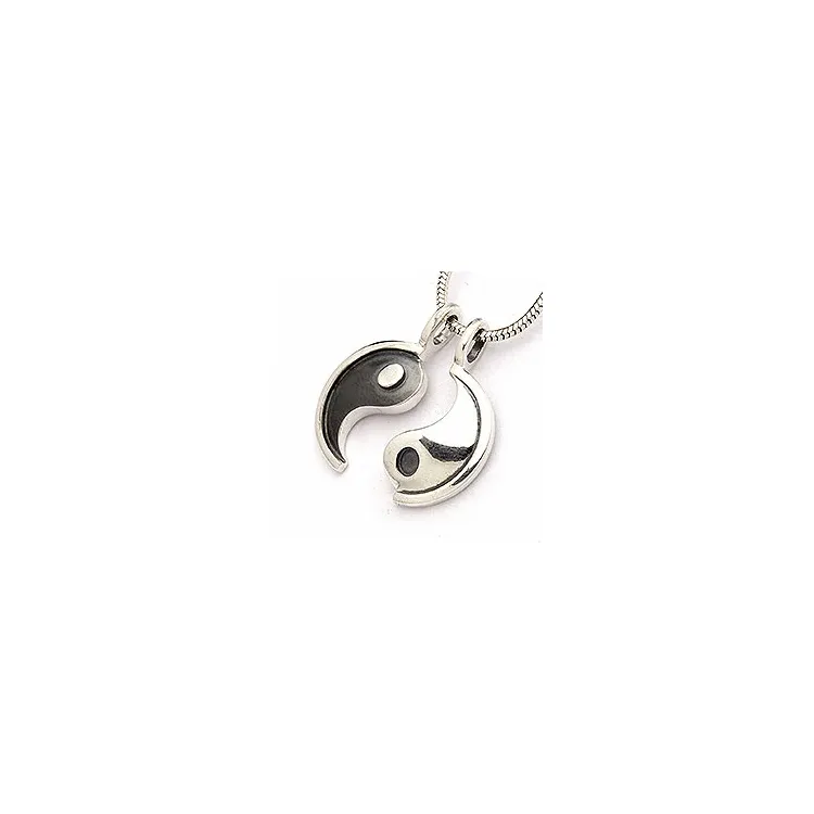 Yin Yang Anhänger aus oxidiertem Sterlingsilber
