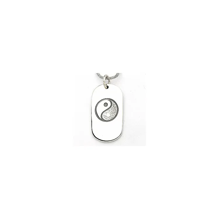 Kollektionsmuster Yin Yang Anhänger aus oxidiertem Sterlingsilber