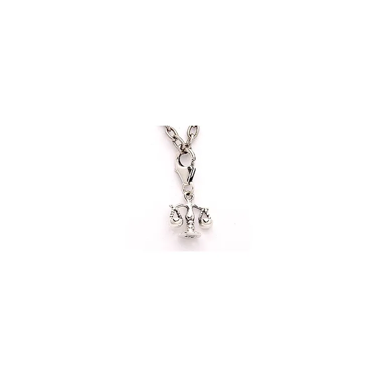 Sternzeichen Waage Charm Anhänger aus oxidiertem Sterlingsilber