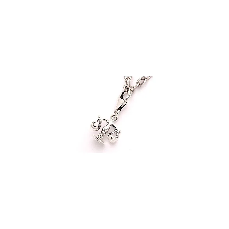 Sternzeichen Waage Charm Anhänger aus oxidiertem Sterlingsilber