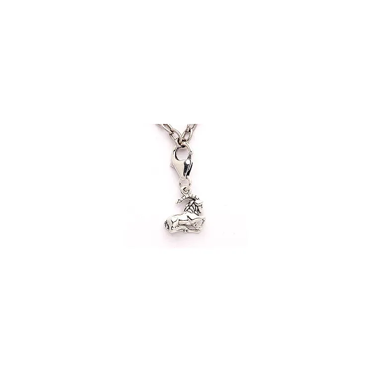 Steinbock Sternzeichen Charm Anhänger aus oxidiertem Sterlingsilber