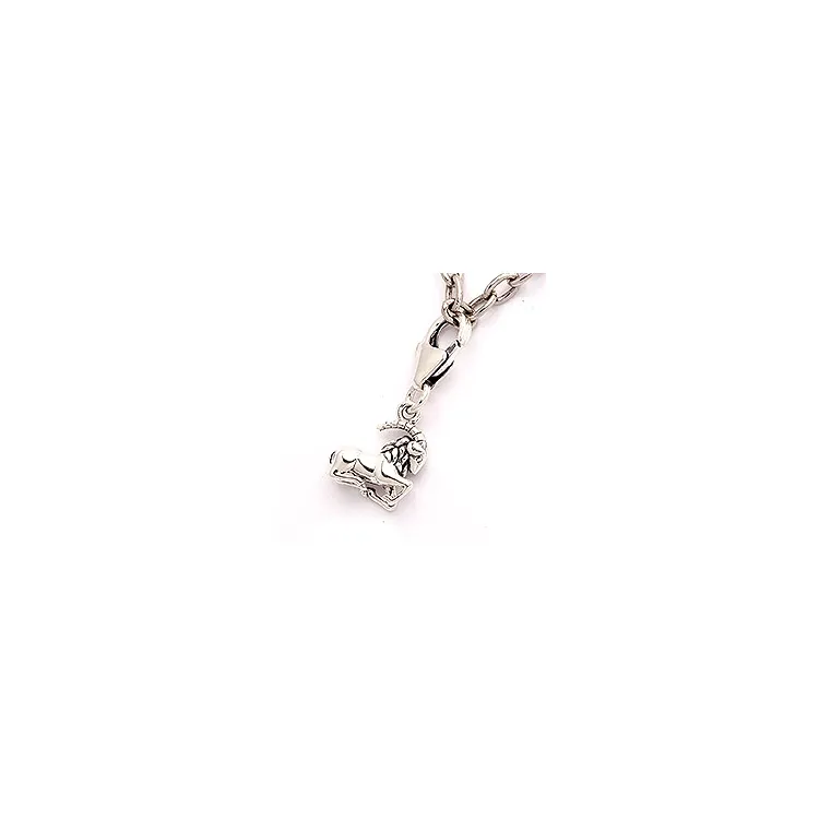 Steinbock Sternzeichen Charm Anhänger aus oxidiertem Sterlingsilber
