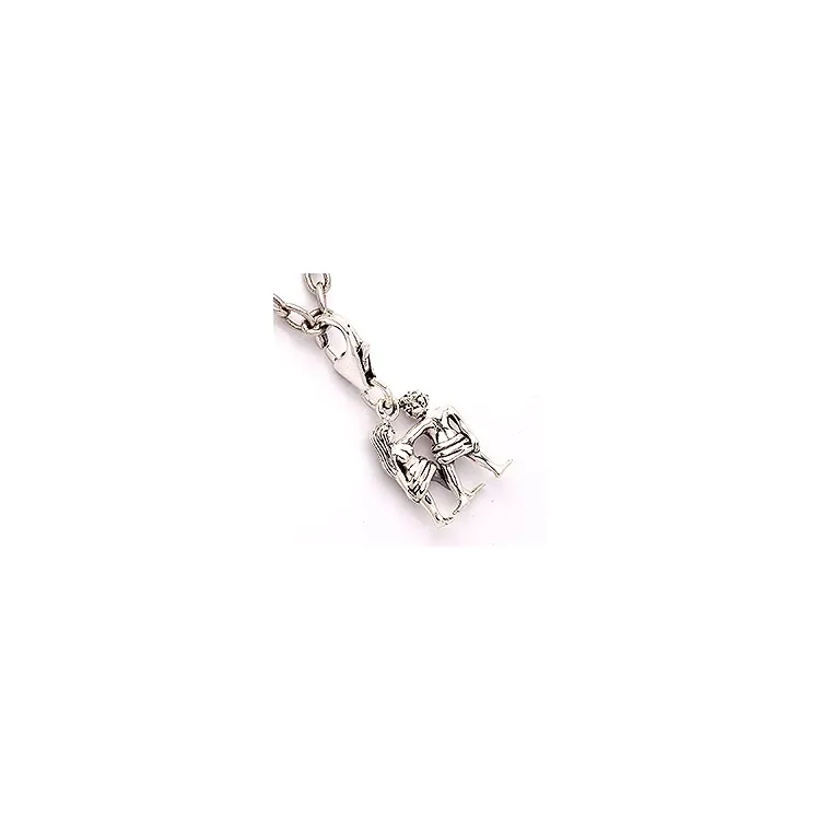 Zwillinge Sternzeichen Charm Anhänger aus oxidiertem Sterlingsilber