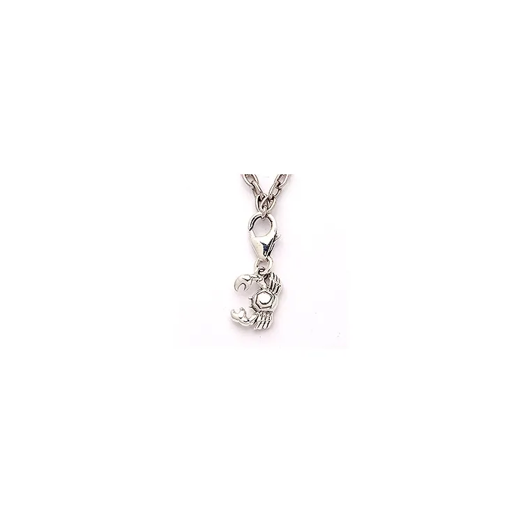 Krebs Sternzeichen Charm Anhänger aus oxidiertem Sterlingsilber 