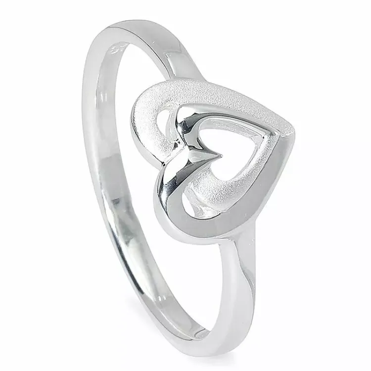 Elegant Herz Ring aus Silber