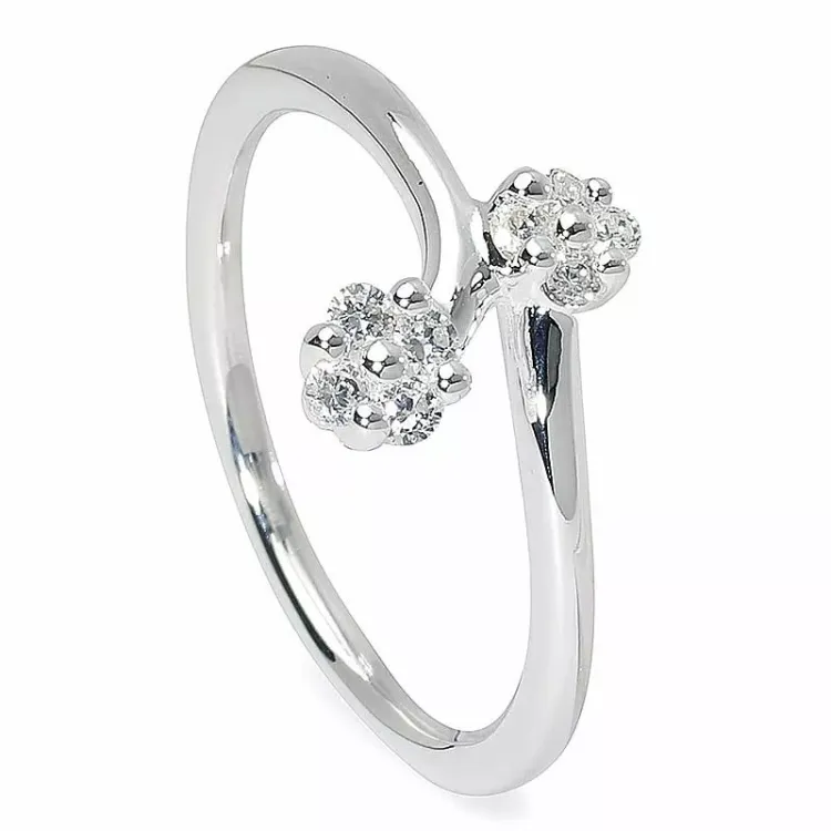 Blumen Ring aus Silber