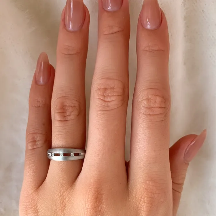 Diamant Ring aus Silber
