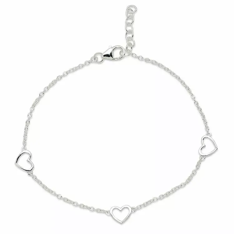 Herz Armband aus Silber und Herzförmiger Anhänger aus Silber